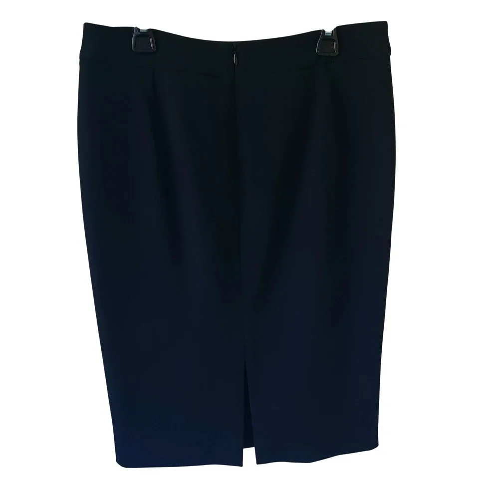 Armani Collezioni Black Tailored Pencil Skirt Size 4 Professional Lined 40